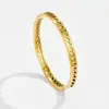 Pulsera de acero inoxidable y acero de titanio con números romanos y corazón, pulsera con patrón geométrico hueco, oro rosa, suministro directo