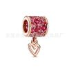 Panjia cobre blanco plata S925 chapado en oro rosa dije de hoja accesorios diy cuentas sueltas collar pulsera