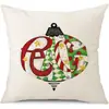 Juego de Fundas de Almohada Transfronterizas para Navidad Europea y Americana, Funda para Cojín de Sofá de Sala de Estar, Funda para Almohada de Cintura con Reno Papá Noel Árbol, Suministro de Fábrica