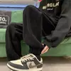 Pantalones Deportivos Jogger de Primavera y Otoño para Hombre Marca de Tendencia Estilo Vibe Americano Otoño e Invierno Pantalones Casuales Gruesos con Forro Polar Pantalones Deportivos Holgados