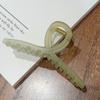 Pinza Elegante de Gama Alta para el Verano para la Parte Trasera de la Cabeza de Mujer Pinza Tiburón Grande Pinza Agarradora Color Matcha Mate Pinza Diadema Pinza para el Cabello