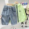 Meninos Shorts Verão 2025 Novas Roupas Infantis Meninos Calças Cinco Pontos Soltas Calças Infantis Grandes Verão Jeans Infantil