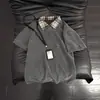 Camisa Polo Patchwork Estilo Retro Americano Cuadros Manga Corta Verano para Hombre Falso Dos Piezas Cuello Solapa Hombro Normal Camiseta Holgada Manga Media