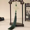 Aretes con Borla de Abanico Degradado Antiguo Colgantes Joyería Hanfu Borla Hecho a Mano Decoración Antigua Abanico de Flores Xiangyun Estilo Nacional Borla