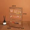 Soporte Creativo para Pendientes de Copa de Vino Color Nogal, Estante de Almacenamiento para Pendientes, Colgador de Joyería para Orejas, Accesorios para Exhibición en Ventana