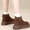 Botas de Nieve Cortas de Tobillo con Suela Gruesa Estilo Coreano Más Vendidas para Mujer 2026 Nuevas Llegadas de Invierno Botas de Algodón Grueso Calentitas para el Noreste para Mujer