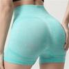 Comercio Exterior Talla Grande Cara Sonriente Melocotón Shorts de Yoga para Mujer Sin Costuras Ajustados Alta Elasticidad Cintura Alta Shorts Deportivos