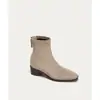 Botas de Moda con Cremallera Trasera Lujo Ligero Cómodas Estilo Viento Nuevo Estilo Hechas a Mano Punta Cuadrada Botas para Mujer Retro Versátiles Gamuza 2026 Negro