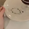 Pulsera de Zirconia para Enamorados Diseño de Nicho Ins para Niñas Pulsera Cortada con Forma de Corazón para Estudiantes Cadena Versátil para Regalo