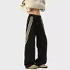 Pantalones Deportivos Casuales de Tres Rayas Estilo Americano Hip-Hop para Hombres y Mujeres, Nuevos Pantalones Largos Cargo Holgados de Pierna Ancha, Versátiles y Modernos