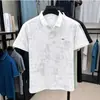 Camisa Polo de Exportação Transfronteiriça de Manga Curta para Homens, Camiseta Casual Elegante Versátil Bordada de Verão Slim Fit com Gola