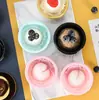 Caixa de Embalagem Redonda para Neve Mei Niang Dafu Copo Individual para Mousse Pudding Bolo Embalagem Descartável Copo de Leite Ácido