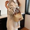 Bolso de mano estilo francés para mujer, nuevo bolso de tejido artístico de moda 2024, bolso bandolera de hombro combinable, bolso tipo cubo