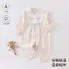 Ropa de bebé para otoño, mameluco suave de terciopelo para bebés, pijama base unisex para bebé, mameluco con apertura lateral tipo mariposa 6