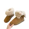 Botas de Nieve Gruesas de Felpa Estilo Coreano 2026 Nuevas Invierno Cuero Piel Integrada Cálidas de Media Pantorrilla Algodón Botas de Nieve Grises