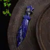 Pieza de Talla de Dardo de Piedra Bruta de Cristal Natural, Daga de Piedra Semipreciosa Pulida de Piedra Bruta, Adorno Artesanal de Decoración para el Hogar