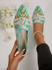En stock 2024 Primavera y Otoño Nuevo Color a Juego Comercio Exterior Zapatos Cómodos Talla Grande Europea y Americana Boca Baja Pedal Zapatos Tejidos Voladores