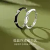 Anillo de pareja de bambú de plata esterlina 925 para mujer y hombre, diseño nicho de nudo de bambú, regalo de aniversario para novia