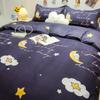Funda de manga estampada de dibujos animados Ins Ropa de cama para dormitorio de estudiantes Tres piezas de una sola pieza Cuatro piezas Suave, cómoda y sedosa
