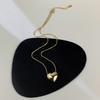 Estilo coreano Big Love Snake Bone Colar Pingente Hip-Hop All-Match Tridimensional Coração Clavícula Cadeia ins Personalizado Cobre Banhado a Ouro Real