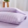 Fronha Simples Listrada Tricô Algodão Fronha Única Algodão Jersey Algodão Puro Par de Fronhas Venda Direta