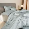Conjunto de Roupa de Cama 100% Algodão de Fibra Longa de Fio Duplo (4 Peças) - Luxo Leve, Toque de Alta Qualidade, Capa de Edredom 100% Algodão 500TC, Lençol - Adequado para Todas as Estações