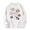 Venta al por mayor transfronteriza2026 Otoño e Invierno Chaqueta holgada estampada Sudadera con diseño de pareja para mujeres petites Ins