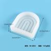 Molde para vela de aromaterapia de arco ondulado, piedra difusora hecha a mano, jabón de aromaterapia, bandeja de yeso, decoración de coche, molde de silicona