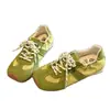Zapatos casuales de cuero suave tela satinada deportiva verano delgado suela blanda feos lindos cabeza grande senderismo ligero zapatos Forrest Gump zapatos de entrenamiento alemanes mujer