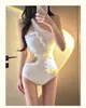 Maiô Estilo Puro Desejo para Mulheres, Saída de Praia Biquíni Sexy Triângulo Peça Única Estilo Férias Roupa de Banho Feminina