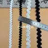 Borda Elástica Curva Ondulada em S Preto e Branco com Trama de Renda Acessórios para Casamento Cortinas Chapéus Acessórios para Roupas Infantis