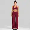 Conjunto de Shorts Deportivos Transpirables de Sensación Natural Transfronterizo, Conjunto de Dos Piezas con Sujetador de Yoga a Prueba de Impactos Racerback para Running y Fitness de Alta Intensidad