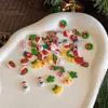 Set de Caja de 12 Decoraciones Navideñas para Uñas, Nuevo Caricatura de Campana, Reno, Muñeco de Nieve, Pedrería para Uñas, Al por Mayor