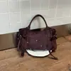 Bolsa de Ombro Studded de Nicho para Mulheres 2026 Nova Moda de Verão Retro Versátil para o Dia a Dia Bolsa de Ombro Única Bolsa Transversal