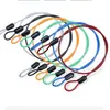 Venta al por mayor del fabricante Cable de acero inoxidable 304 Cuerda de seguridad Cable de acero con recubrimiento de goma de colores Manguito de aluminio de doble extremo