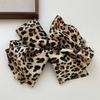 Otoño e Invierno Nuevo Estampado de Leopardo Lazo de Alta Calidad Estilo Extranjero Parte Trasera de la Cabeza Top Medio Atado Bola de Pelo Adorno para el Cabello Accesorios para el Cabello