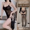 Ropa interior sexy de malla con falda dividida, pijamas para mujer, perspectiva pura, vestido ajustado para el hogar