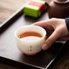 Taza Maestro de Porcelana Blanca Dehua Personalizada Privada Taza de Cata de Té Taza de Té Pequeña Cerámica Grabado Taza Individual Juego de Té Kung Fu Tapa