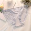 Ropa interior femenina de seda de hielo transpirable con encaje bacteriostático de paclitaxel, cintura baja, sexy y sin marcas.