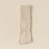 Meias de Dedos Five-finger de Borracha Alta para Mulheres da Fonte Mercantes Color Spinning Tubo Médio Sem Costura Óssea Desodorante Antibacteriano Anti-pilling