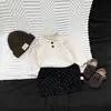 Suéter de bebé con cuello polo Otoño Estilo coreano Retro Suéter de punto calado para niños, Pulóver con cuello camisero para niños pequeños, Top para bebé