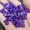 Contas de ábaco de jade com furo grande de quartzo roxo, contas de jade soltas, anéis de imitação de ametista, anéis para pendurar, contas espaçadoras, contas decorativas