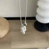 Colar de Pérolas Uva e Pedra Âmbar de Luxo Leve e de Alta Qualidade com Design Simples e Corrente para Clavícula com Pingentes de Contas