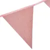 Bandera de Papel con Cuerda Triangular Dorada y Plateada, Rosa Cebolla Dorada, Negra, Decoración de Fiesta, Banderín de Tirar