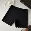 Shorts de Segurança de Seda de Gelo Sem Costura para Verão Feminino, Anti-Exposição, Não Enrola, Dois em Um, Tamanho Grande, Realçador de Quadril, Leggings de Roupa Externa, Roupa Íntima