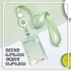 Funda de tarjeta tipo sandalia de verano transparente para tarjeta de estudiante, tarjeta de campus, bolsa para tarjeta de comida, pequeña y fresca, funda protectora para tarjeta de autobús, al por mayor, para colgar en el cuello