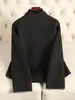 Casaco Curto de Lã Dupla Face com Gola Alta Estilo Chanel para Mulheres, Jaqueta de Lã Pequena de Caxemira, Novo Modelo de Luxo Outono e Inverno