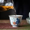 Taza de té de porcelana azul y blanca, cerámica Kung Fu, pequeña taza de té individual, taza maestra, juego de té, taza de té, taza de té, tazón de té, taza de fragancia