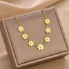 Collar transfronterizo nuevo de acero de titanio joyería femenina moda personalidad simple venta caliente joyería de cadena para clavícula femenina collar creativo