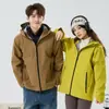 2025 Nueva Chaqueta de Plumas para Hombre Tres en Uno Otoño e Invierno Impermeable y Cortavientos Chaqueta Cálida con Forro de Plumas para Mujer